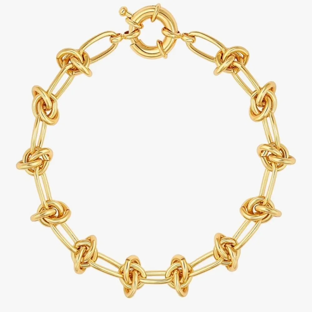 NEW 18k Gold Plated Elegant Gold Knot Bracelet